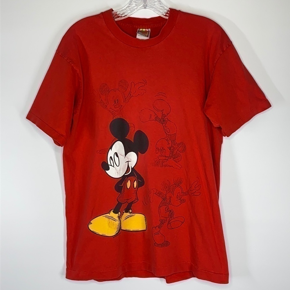 Mickey Mouse Vintage Sketched Graphic Tshirt Size Large Single Stitch